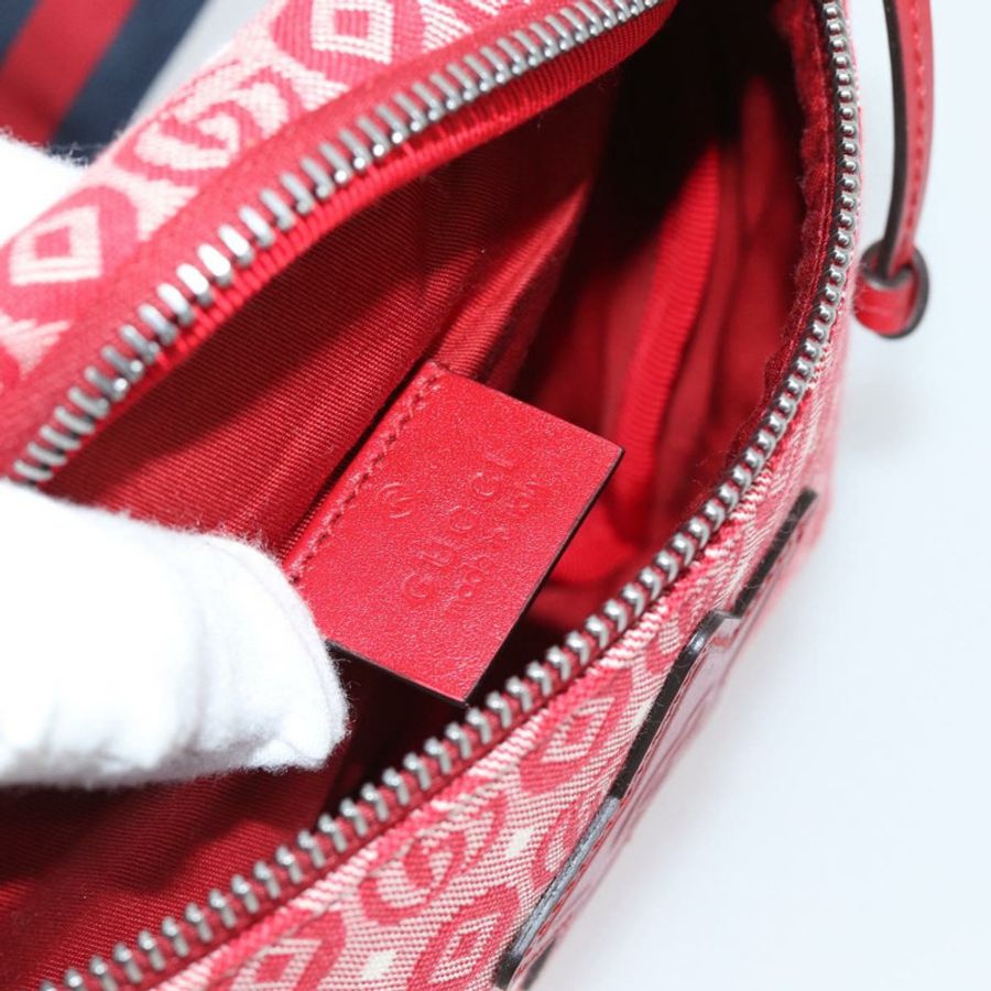 【日本直送】GUCCI 兒童 Sherry 系列腰包 帆布 海軍藍/紅色 502095 正品 ka4751M-17
