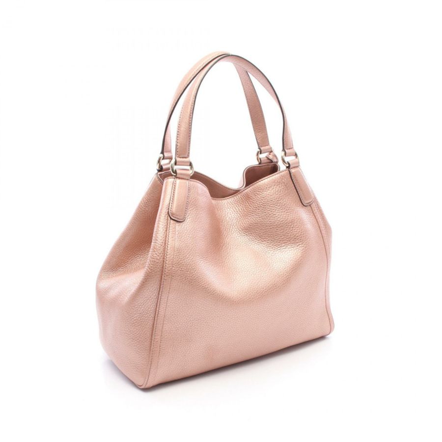 GUCCI Soho Cellarius 互扣式 G 金屬手提包 282309 皮革 粉紅色 二手 女士-1