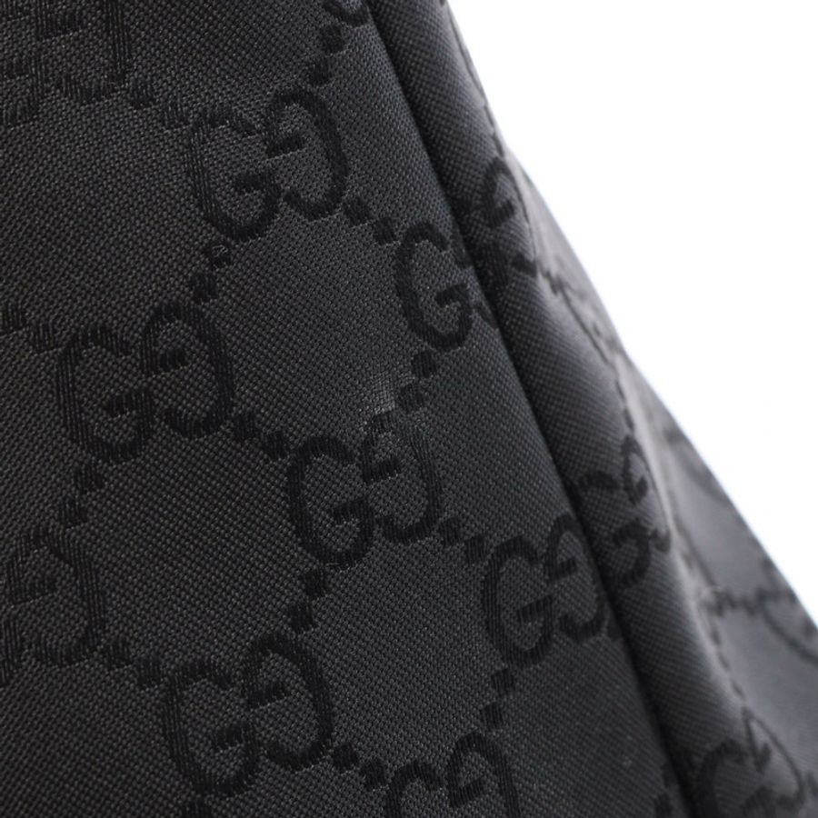 GUCCI Abbey GG 尼龍托特單肩包 268640 皮革黑色二手女款-9