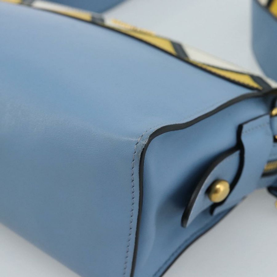 【日本直送】PRADA 淺藍色金色皮革肩背包 正品 ka4742M-14