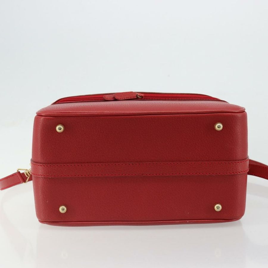 【日本直送】Miu Miu Matelasse Vanity 單肩包 皮革 2way 紅金 Auth ki6687A-4