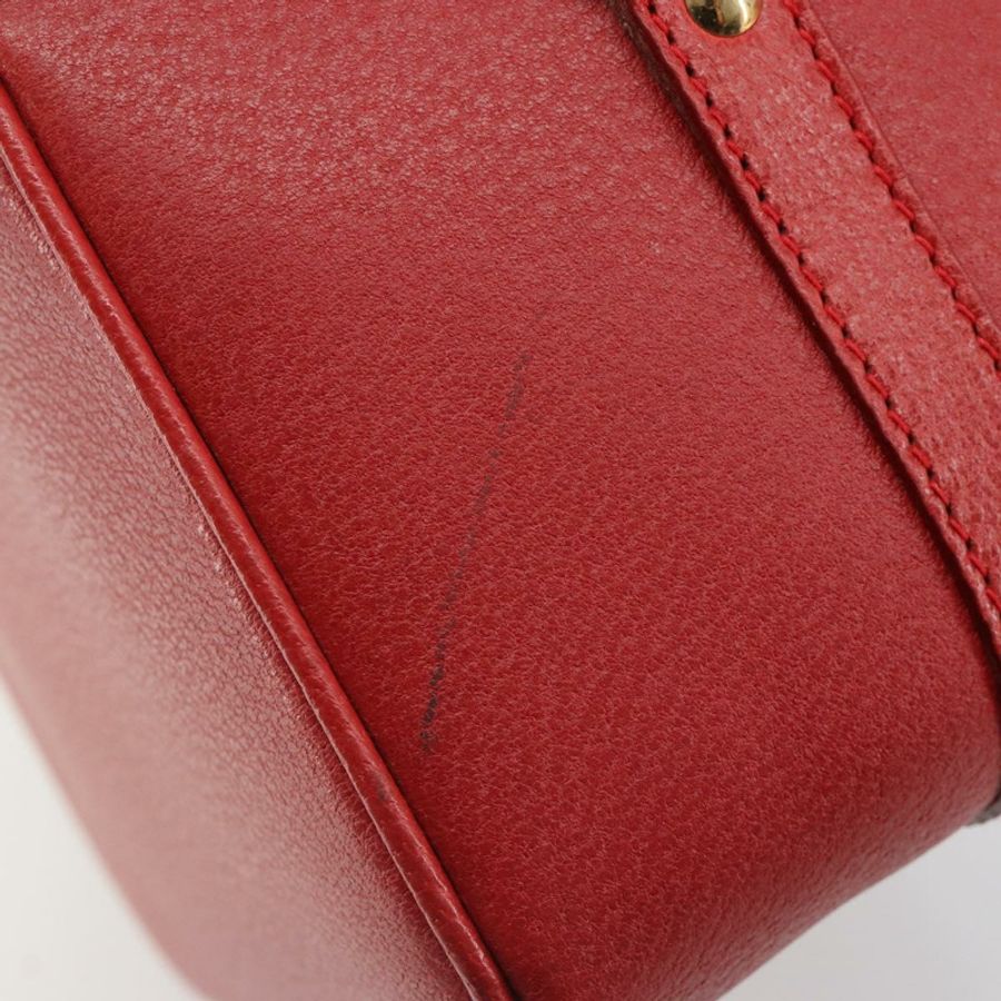 【日本直送】Miu Miu Matelasse Vanity 單肩包 皮革 2way 紅金 Auth ki6687A-8