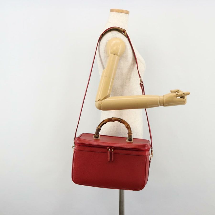 【日本直送】Miu Miu Matelasse Vanity 單肩包 皮革 2way 紅金 Auth ki6687A-27
