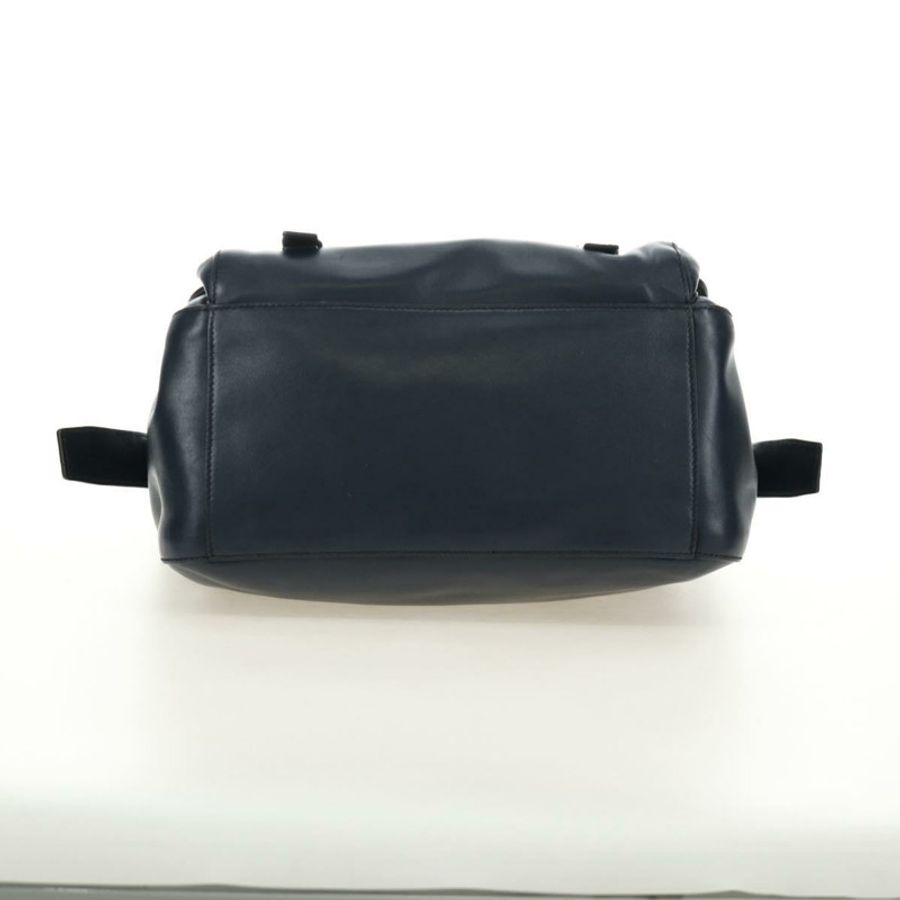 【日本直送】PRADA 皮革肩背包 海軍藍 銀色 正品 ki6667SAM-4