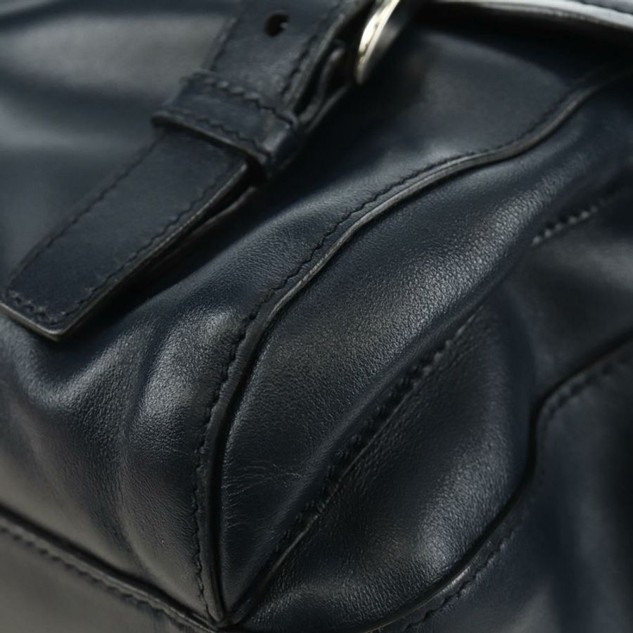 【日本直送】PRADA 皮革肩背包 海軍藍 銀色 正品 ki6667SAM-15