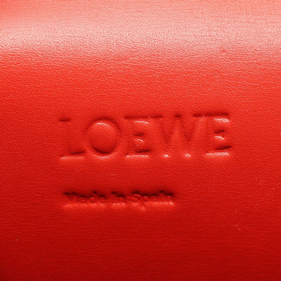 LOEWE Barcelona 肩挎斜背包,紅色皮革,金色五金,二手女款-3