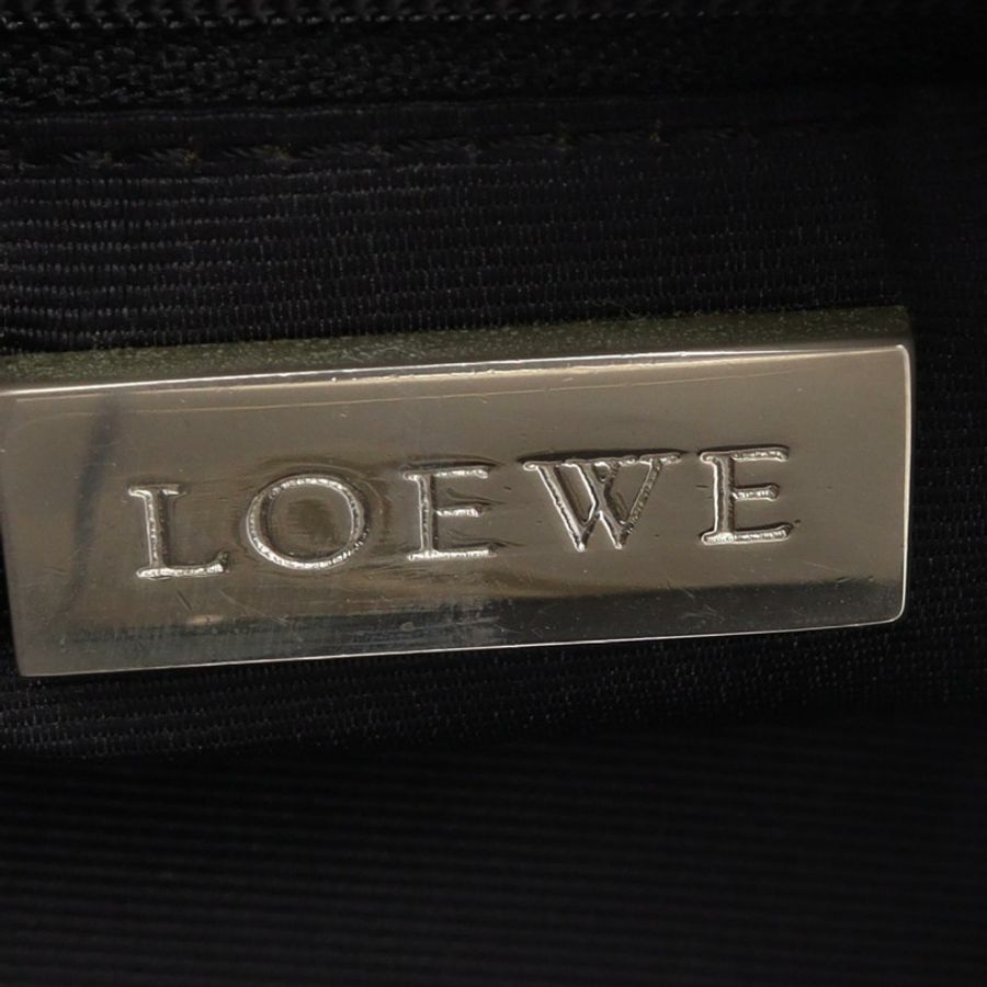 LOEWE Anagram 女士黑色真皮單肩斜背包(二手)-3