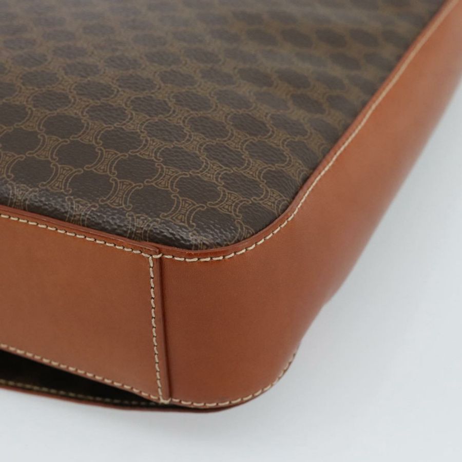 【日本直送】CELINE Macadam帆布肩背包 PVC皮革 棕色 金色 正品 ki6682A-14