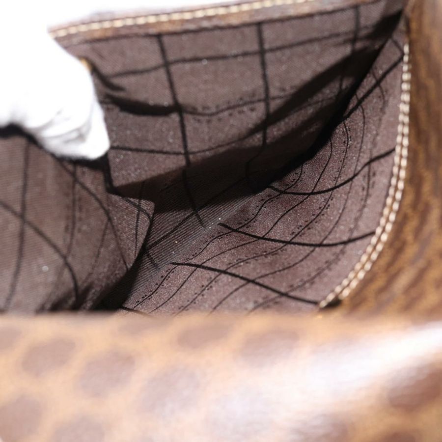 【日本直送】CELINE Macadam帆布肩背包 PVC皮革 棕色 金色 正品 ki6682A-25