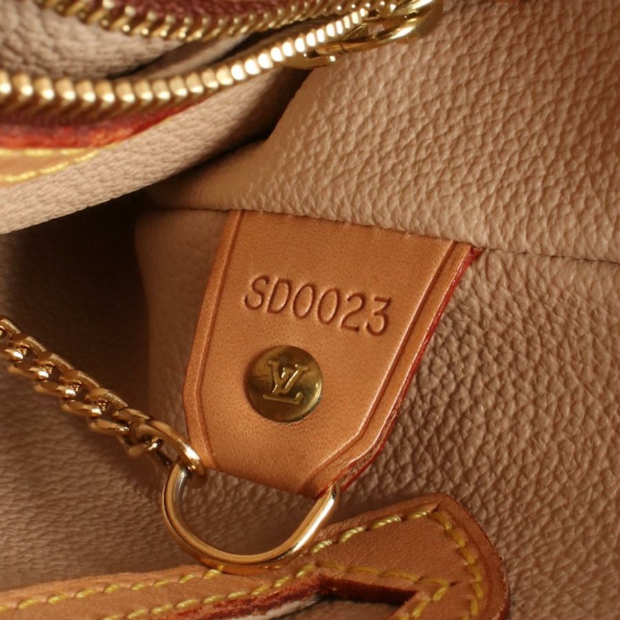 路易威登 (LOUIS VUITTON) 水桶包 PM Monogram 手提包 M42238 PVC 塗層帆布皮革 棕色 二手 女士-4