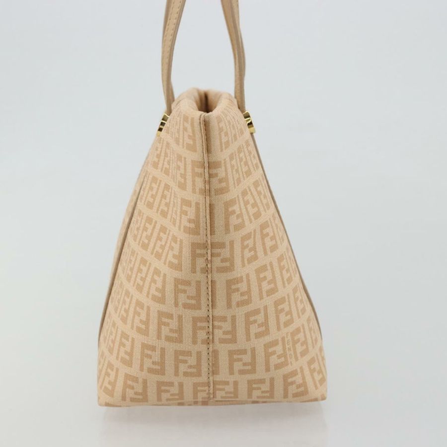 【日本直送】FENDI Zucchino帆布手提包 米色 金色 正品 ki6664M-2