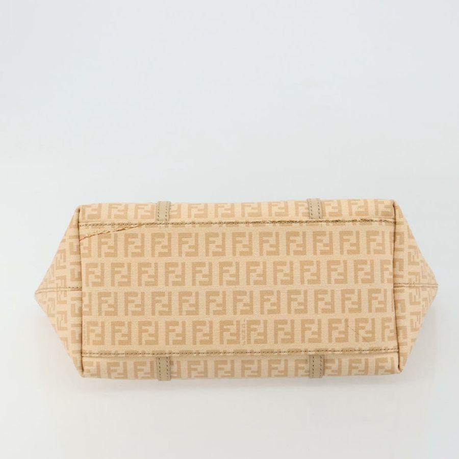 【日本直送】FENDI Zucchino帆布手提包 米色 金色 正品 ki6664M-4