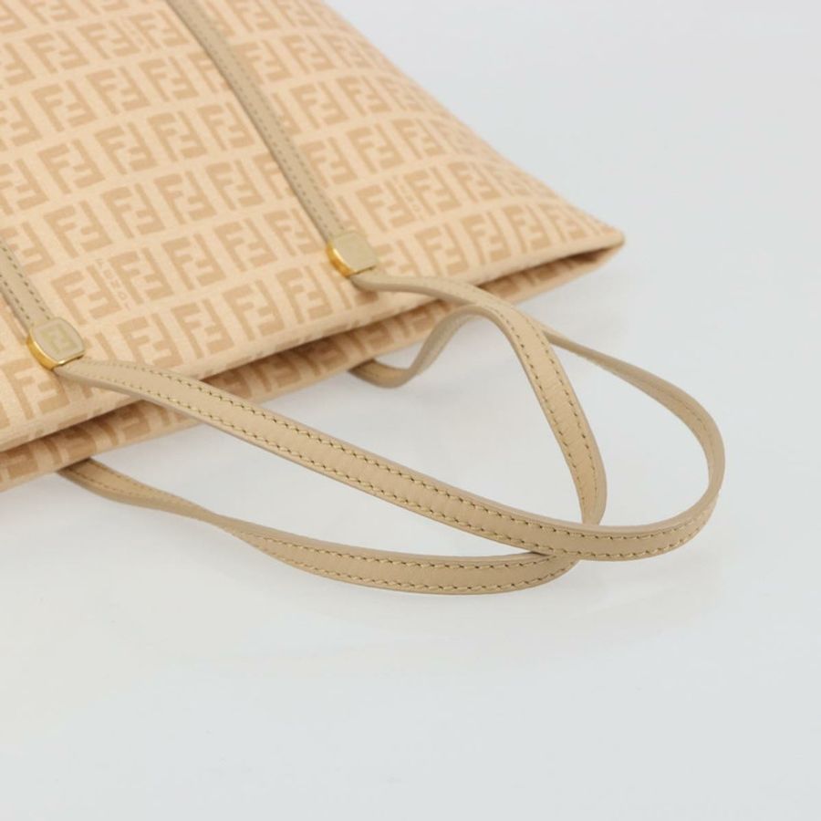 【日本直送】FENDI Zucchino帆布手提包 米色 金色 正品 ki6664M-6