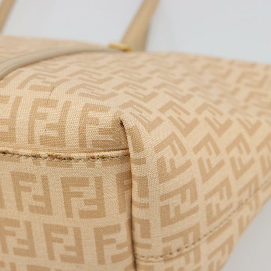 【日本直送】FENDI Zucchino帆布手提包 米色 金色 正品 ki6664M-7