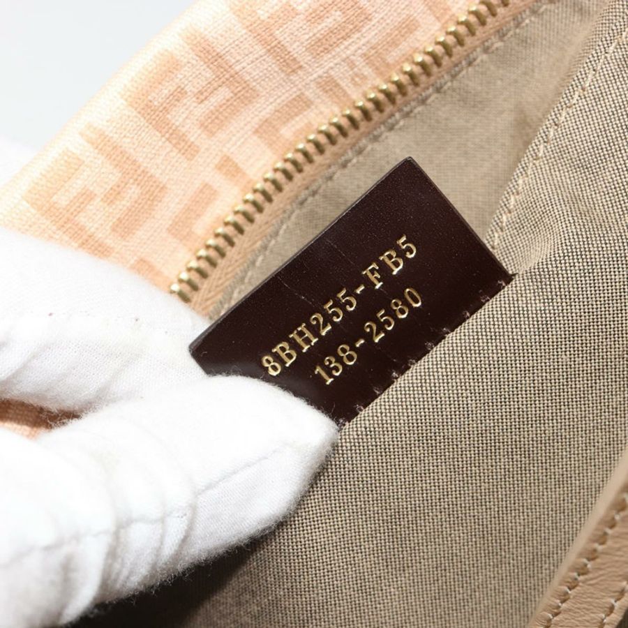 【日本直送】FENDI Zucchino帆布手提包 米色 金色 正品 ki6664M-10
