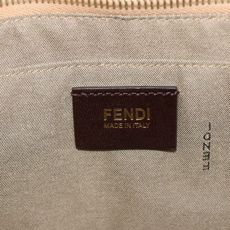 【日本直送】FENDI Zucchino帆布手提包 米色 金色 正品 ki6664M-18
