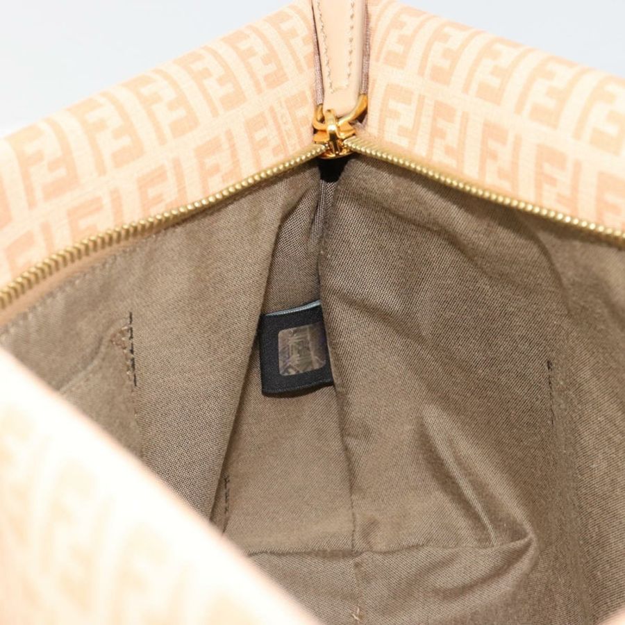 【日本直送】FENDI Zucchino帆布手提包 米色 金色 正品 ki6664M-19