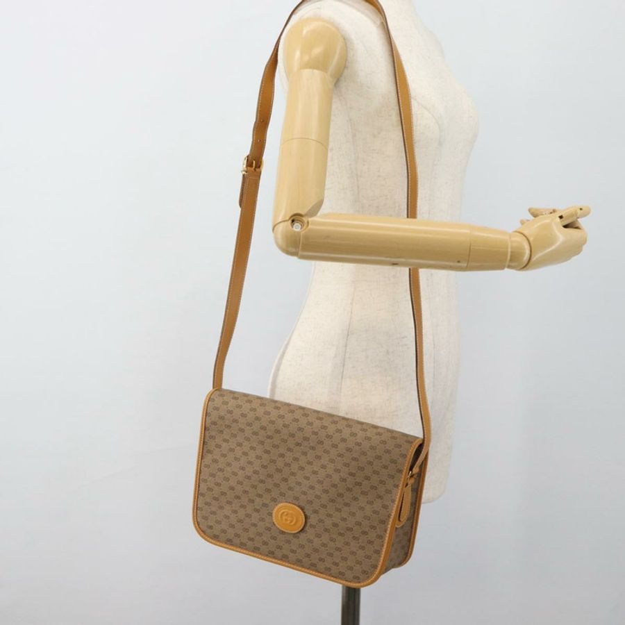 【日本直送】GUCCI Micro GG Supreme 單肩包 PVC 米色 金色 001 104 0915 正品 ki6679A-21