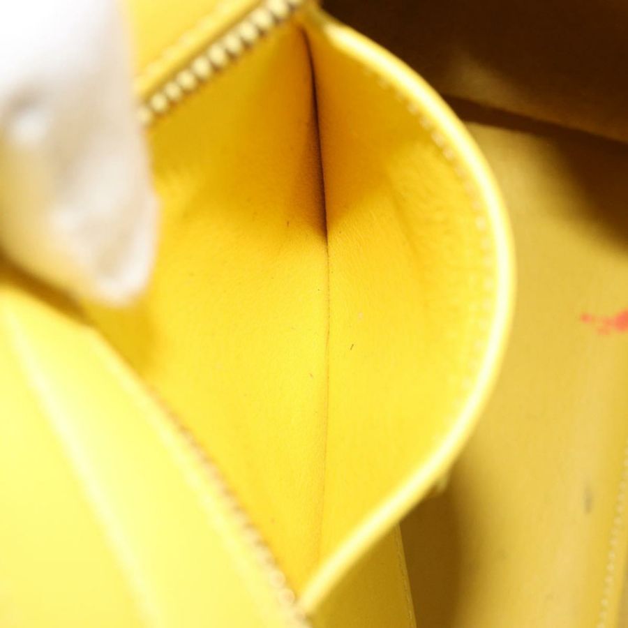 【日本直送】SAINT LAURENT Baby Cabas 手提包 皮革 2way 黃/金 Auth hk3783-27