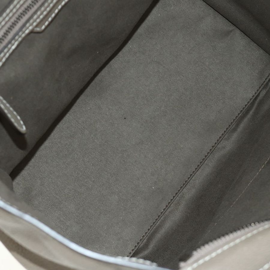 【日本直送】CELINE Luggage Mini Shopper 手提包 皮革 灰色 銀色 正品 yk20501SAM-9