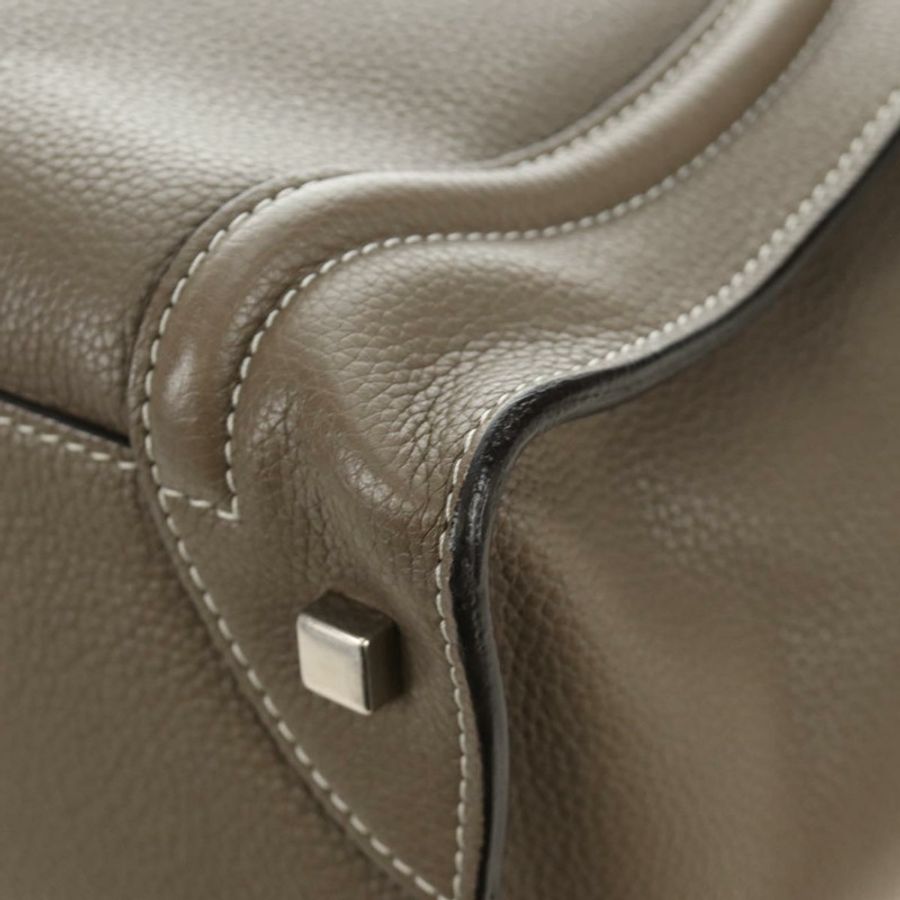 【日本直送】CELINE Luggage Mini Shopper 手提包 皮革 灰色 銀色 正品 yk20501SAM-15
