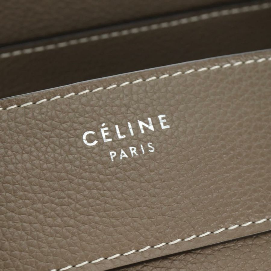 【日本直送】CELINE Luggage Mini Shopper 手提包 皮革 灰色 銀色 正品 yk20501SAM-16