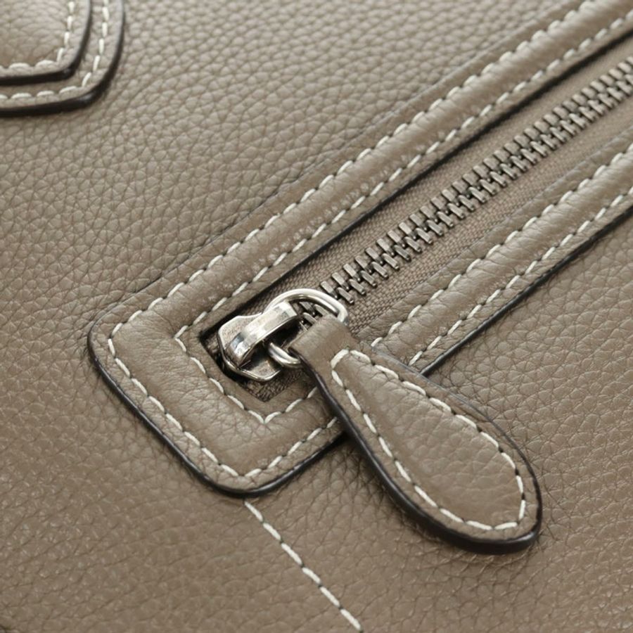 【日本直送】CELINE Luggage Mini Shopper 手提包 皮革 灰色 銀色 正品 yk20501SAM-17
