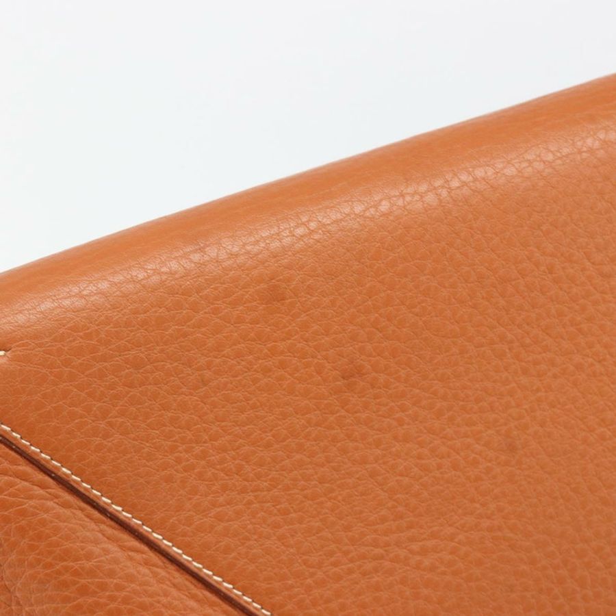【日本直送】愛馬仕 Christine Fjord 肩背包 Taurillon 皮革 棕色 正品 ka4835SAV-9