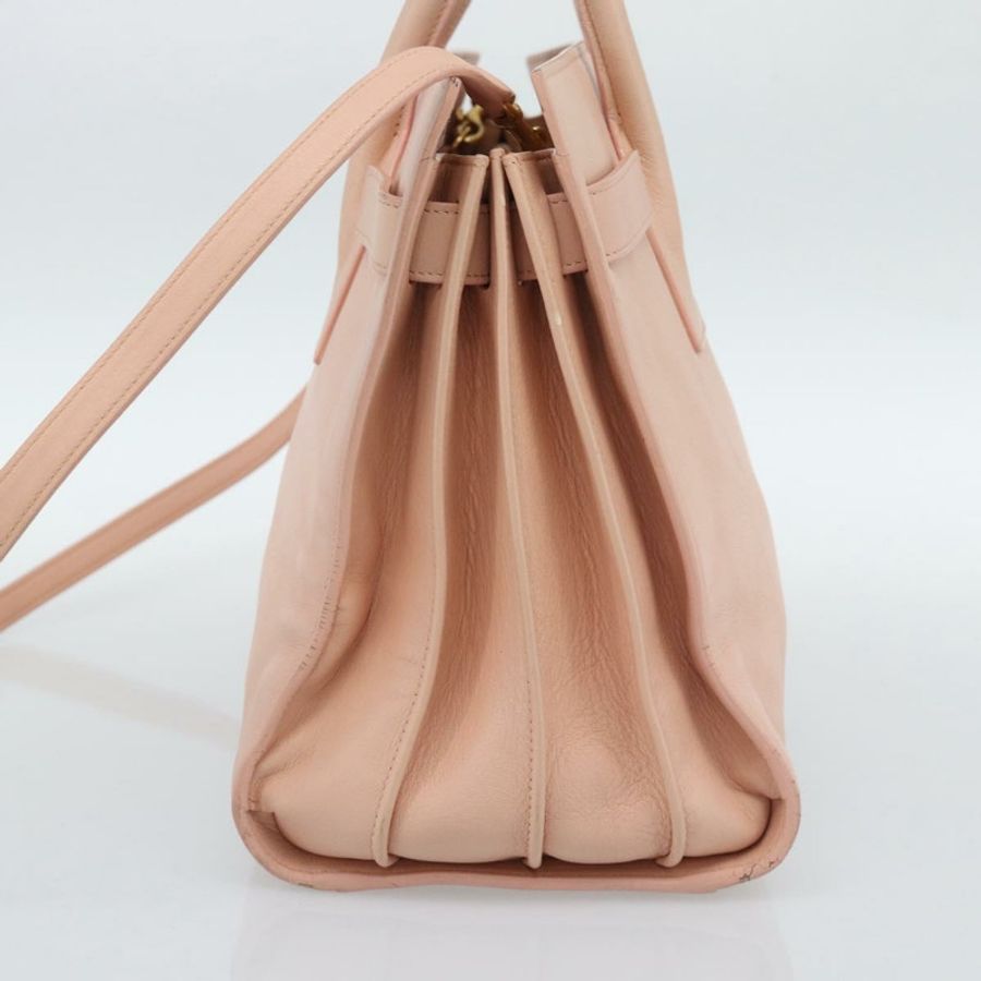 【日本直送】SAINT LAURENT Sac De Jules 手提包 皮革 2way 粉金配色 正品 ka4847V-3