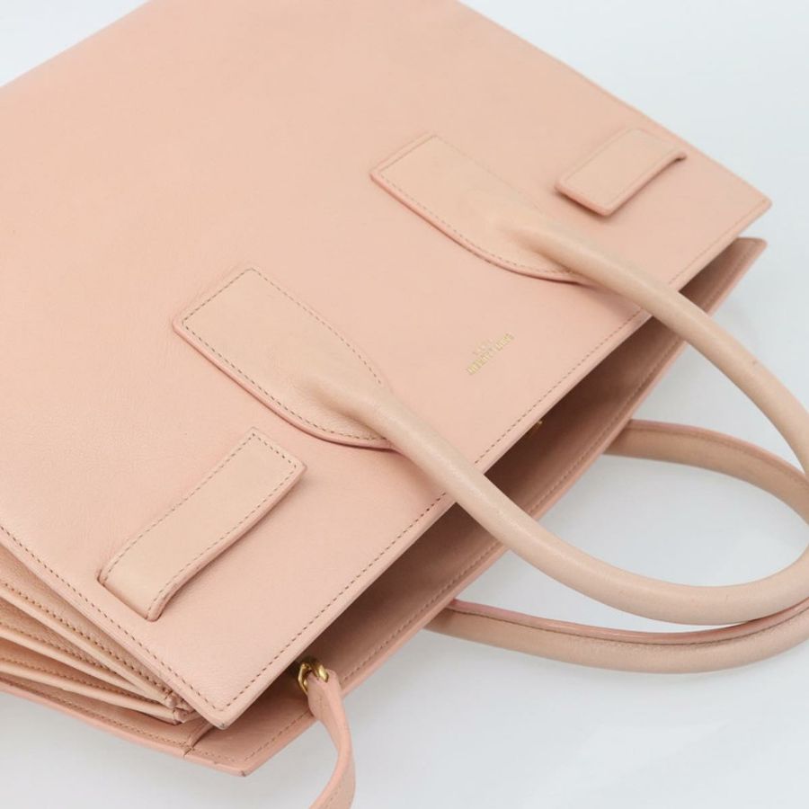 【日本直送】SAINT LAURENT Sac De Jules 手提包 皮革 2way 粉金配色 正品 ka4847V-5
