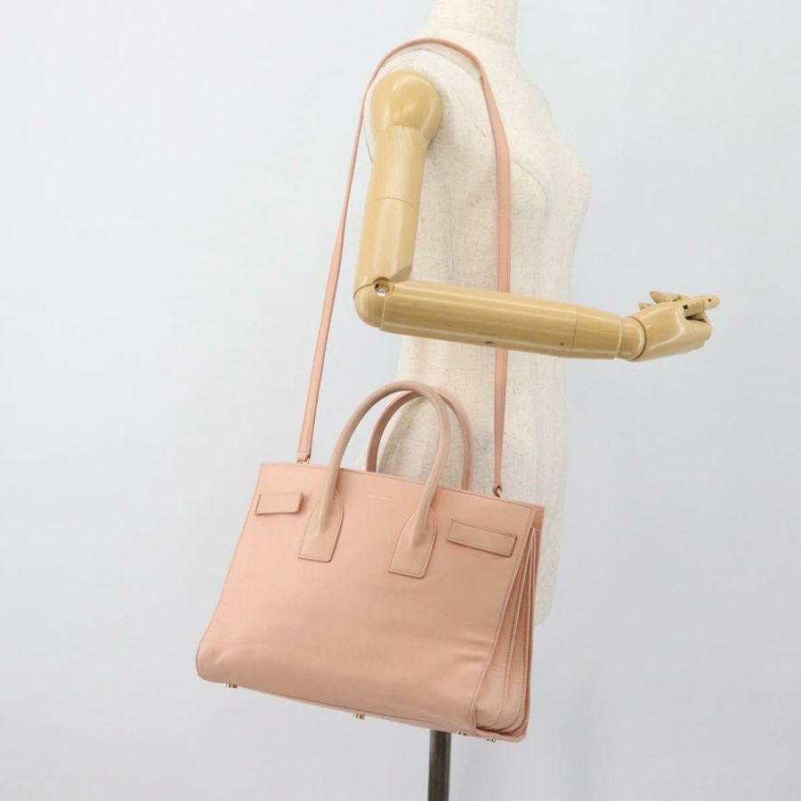 【日本直送】SAINT LAURENT Sac De Jules 手提包 皮革 2way 粉金配色 正品 ka4847V-25
