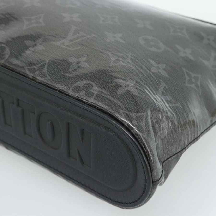 【日本直送】路易威登 Monogram Eclipse Glaze Pochette Cosmos 黑色 M63373 Auth ka4815-6