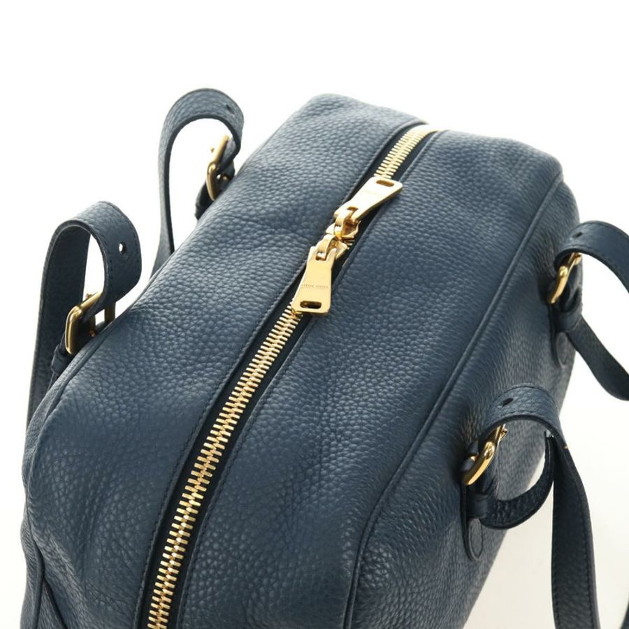 【日本直送】Miu Miu 單肩包 皮革 海軍藍 金色 正品 yk20559SAM-13