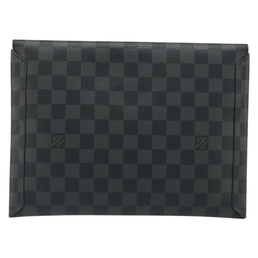 【日本直送】路易威登 Damier Graphite Alpha 三層手拿包 N60255 LV Auth mr2593A-1
