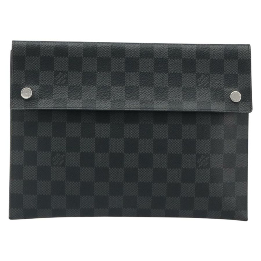 【日本直送】路易威登 Damier Graphite Alpha 三層手拿包 N60255 LV Auth mr2593A-12