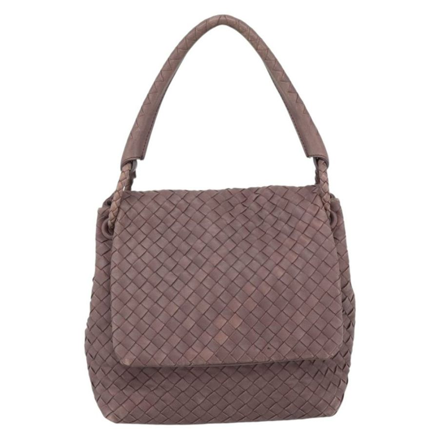 【日本直送】BOTTEGA VENETA INTRECCIATO 手提包 皮革 紫色 金色裝飾 正品 mr2587A-12