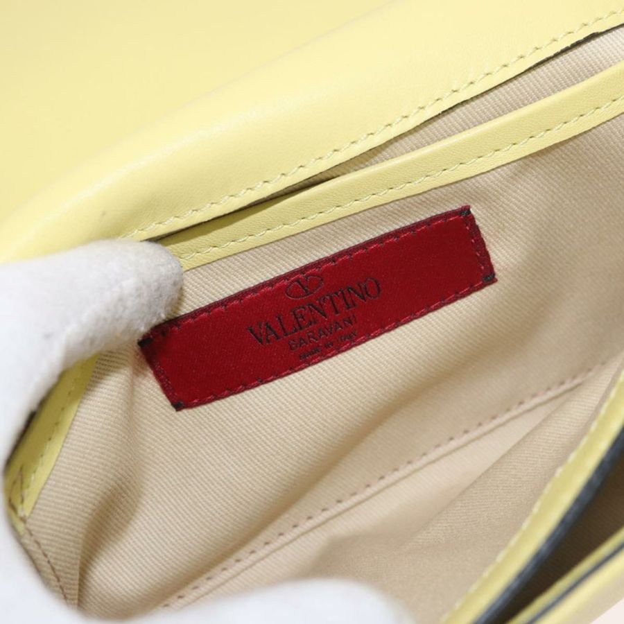 【日本直送】VALENTINO 鏈條單肩包 皮革 黃色 金色 正品 bs35654V-17