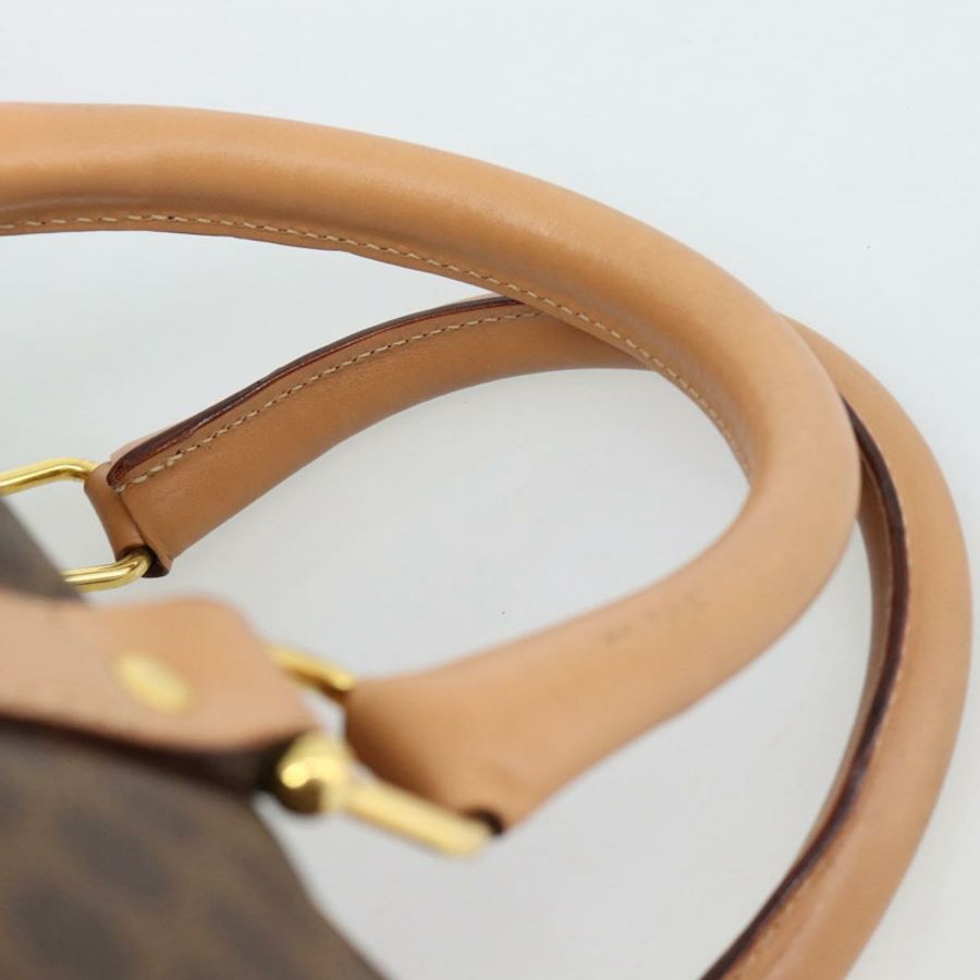 【日本直送】CELINE Macadam帆布波士頓包 PVC皮革 棕色 金色 正品 ka4876A-13