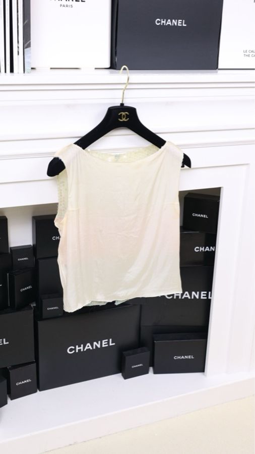 Chanel 00年彩色亮片背心套装外套两件套-10