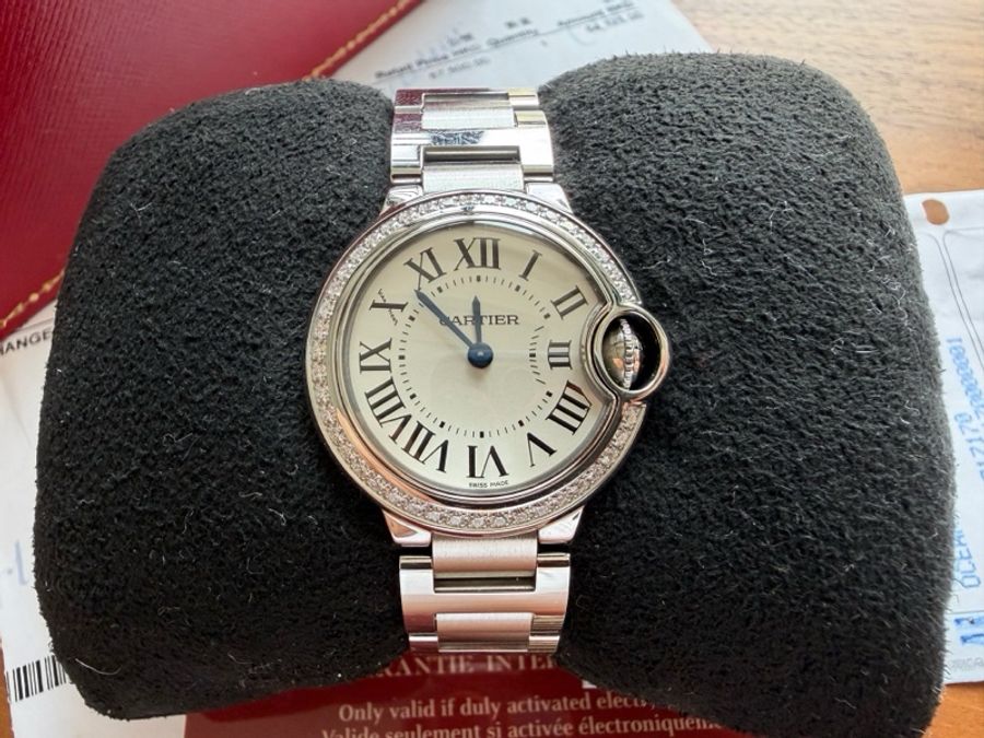 卡地亚/Cartier Ballon Bleu de Cartier卡地亞藍氣球腕表 W4BB0015 石英 精鋼 28mm原鑽-2