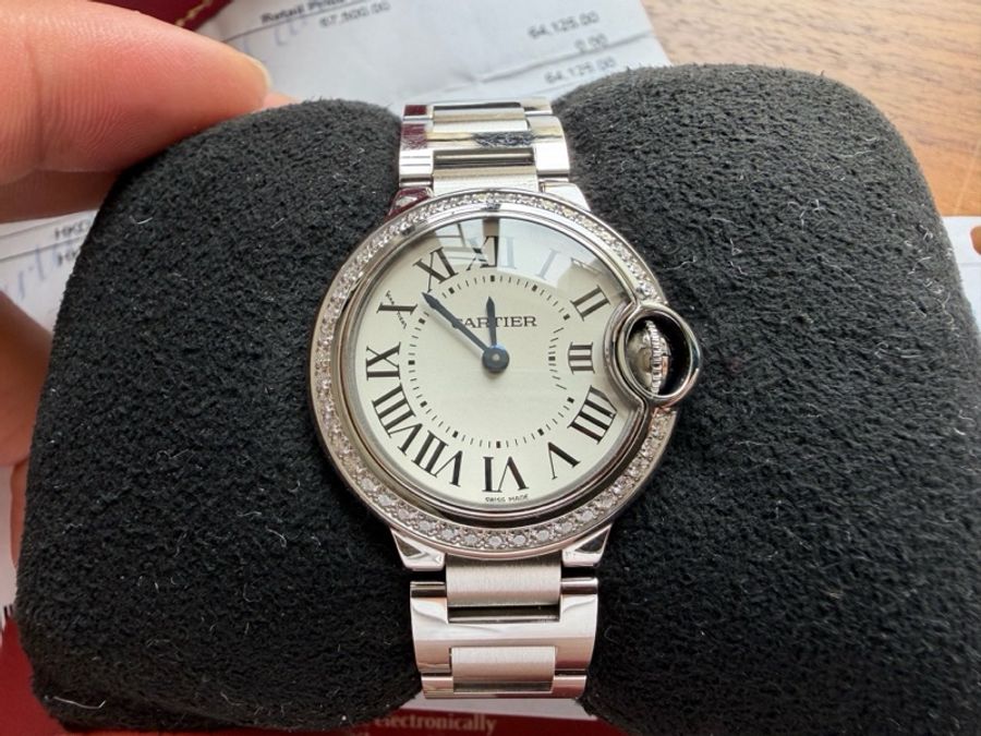 卡地亚/Cartier Ballon Bleu de Cartier卡地亞藍氣球腕表 W4BB0015 石英 精鋼 28mm原鑽-6