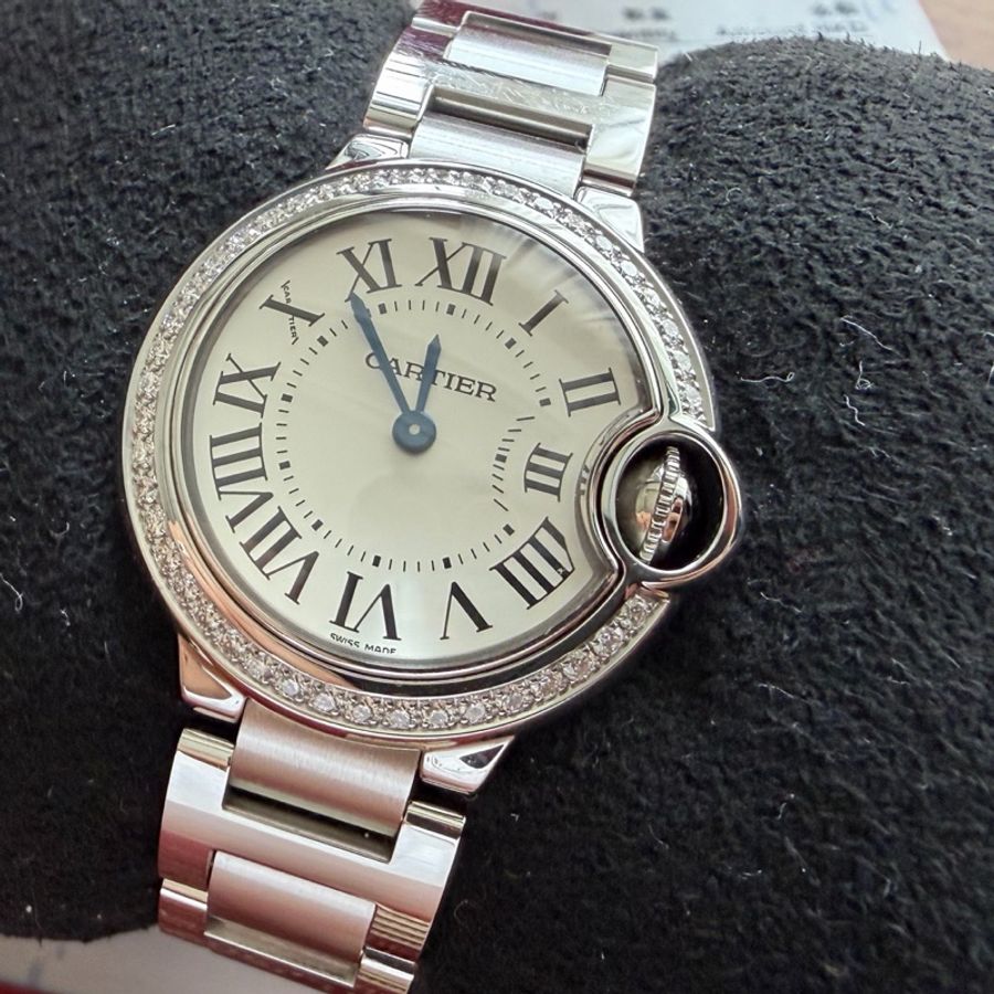 卡地亚/Cartier Ballon Bleu de Cartier卡地亞藍氣球腕表 W4BB0015 石英 精鋼 28mm原鑽-7