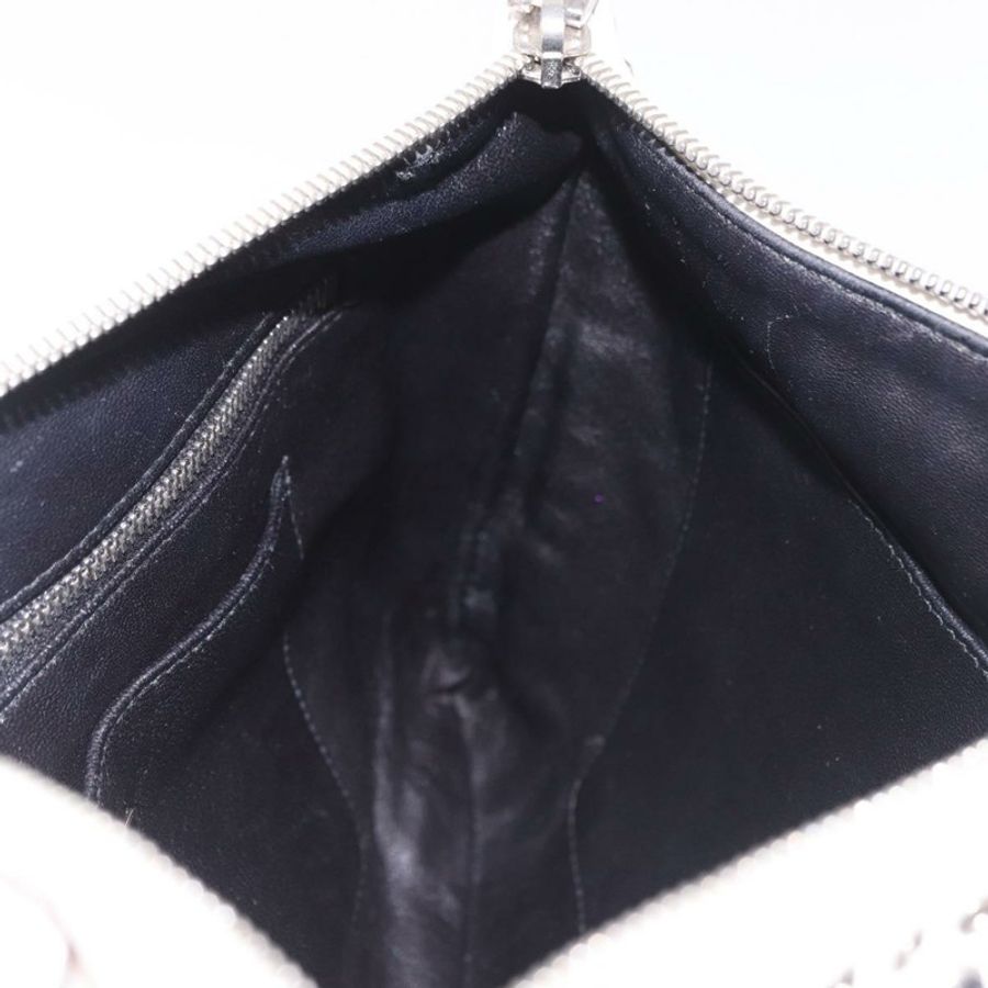 【日本直送】PRADA 白色銀色真皮手拿包 正品 BA13824V-18