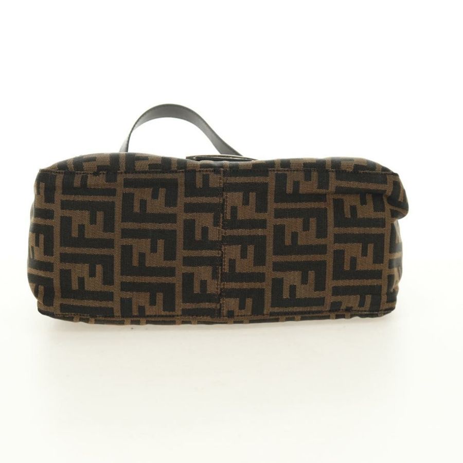 【日本直送】FENDI Zucca帆布Mamma Baguette單肩包 棕色/黑色 正品 BA13813V-4