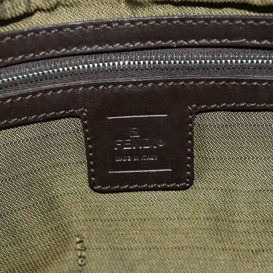 【日本直送】FENDI Zucca帆布Mamma Baguette單肩包 棕色/黑色 正品 BA13813V-20