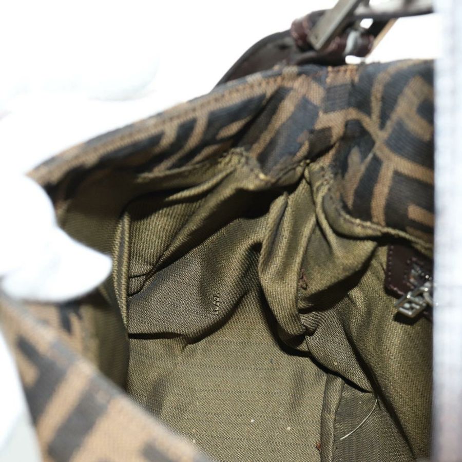 【日本直送】FENDI Zucca帆布Mamma Baguette單肩包 棕色/黑色 正品 BA13813V-22