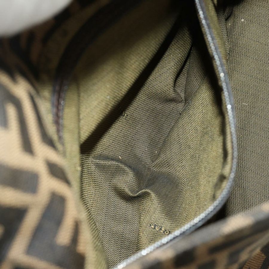 【日本直送】FENDI Zucca帆布Mamma Baguette單肩包 棕色/黑色 正品 BA13813V-24
