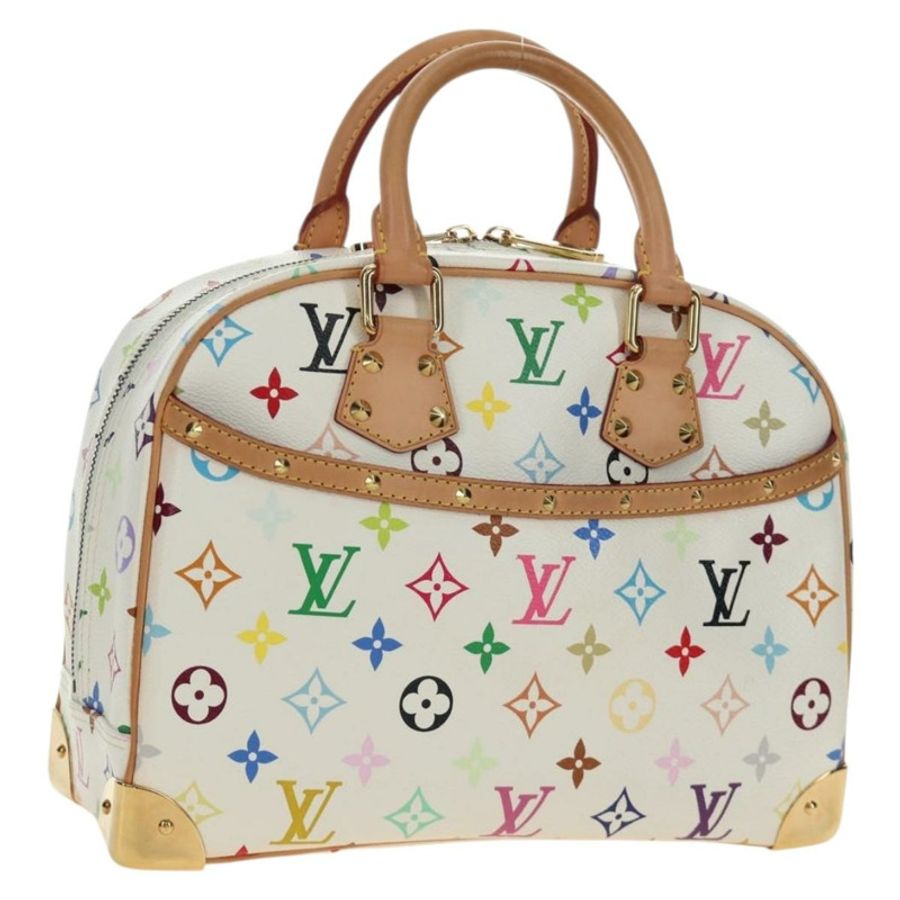【日本直送】路易威登 Monogram Multicolor Trouville 手提包 白色 M92663 正品 BA13774V-0