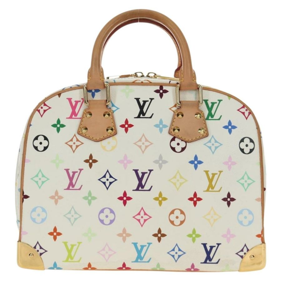 【日本直送】路易威登 Monogram Multicolor Trouville 手提包 白色 M92663 正品 BA13774V-1