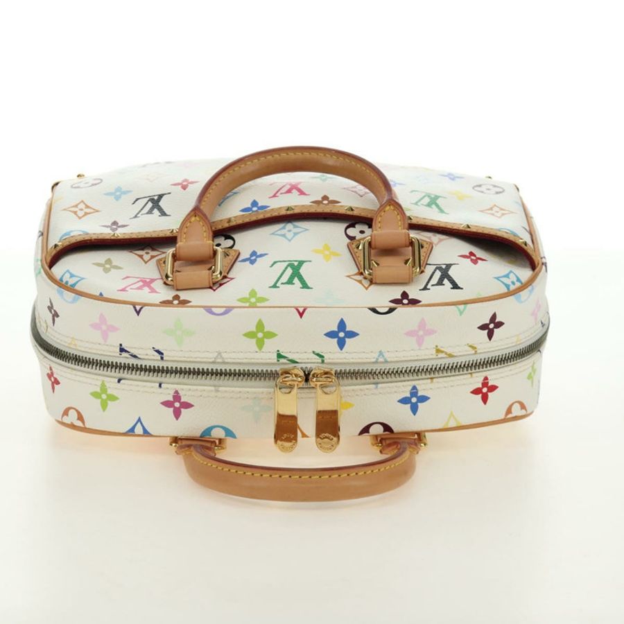 【日本直送】路易威登 Monogram Multicolor Trouville 手提包 白色 M92663 正品 BA13774V-5